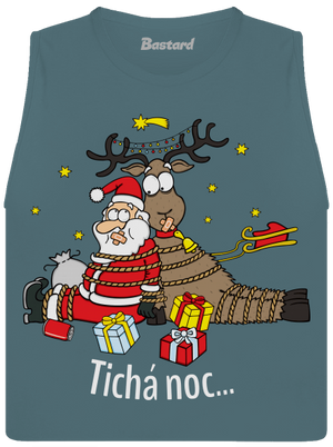 Tichá noc dámské tílko volné Heather Deep Teal