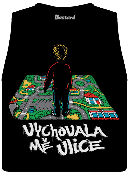 Vychovala mě ulice dámské tílko volné Black