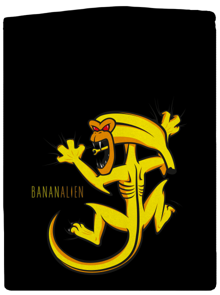 Bananalien pánská mikina na zip Black