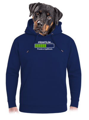 Přemýšlím unisex mikina premium Navy