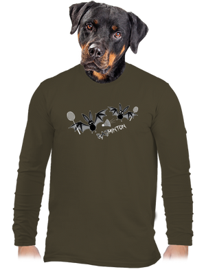 Batminton pánské dlouhý rukáv Urban Khaki