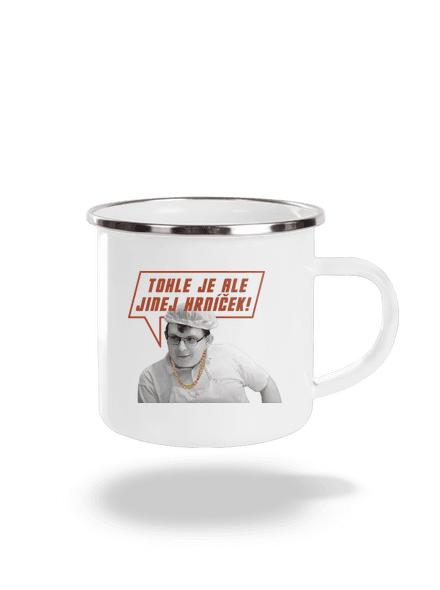 B18: Jinej hrníček plecháček White