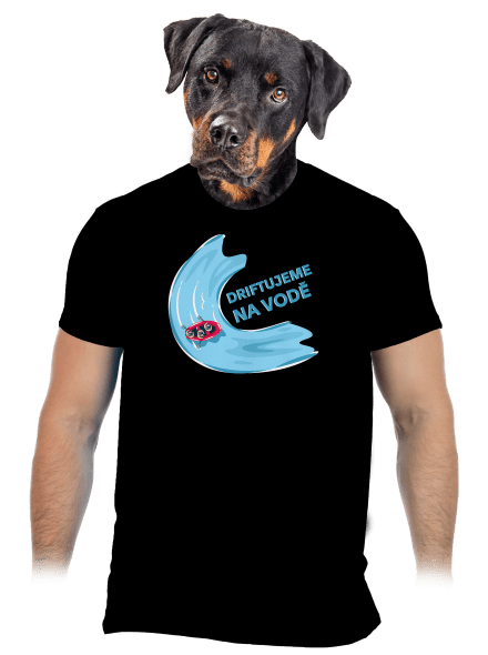 Driftujeme na vodě pánské tričko Black