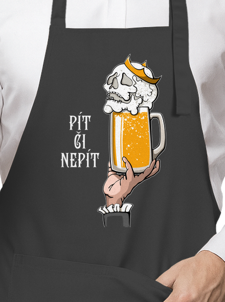 Pít či nepít zástěra Dark Grey