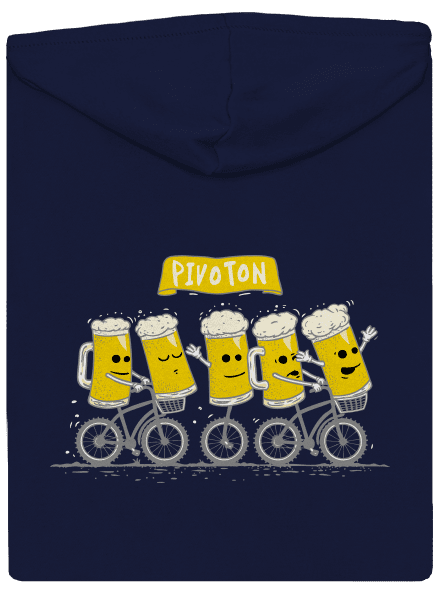 Pivoton pánská mikina na zip Navy