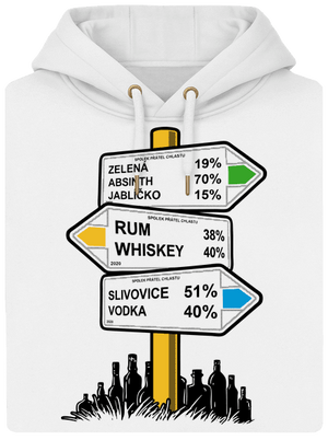 Rozcestník unisex mikina premium Snowwhite