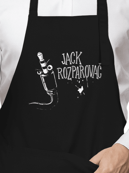Jack Rozparovač zástěra Black