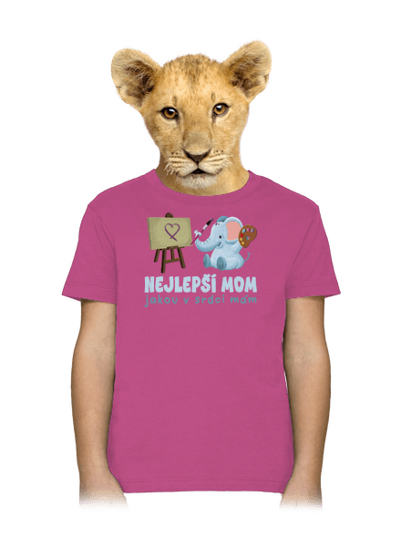 Nejlepší mom dětské tričko Fuchsia