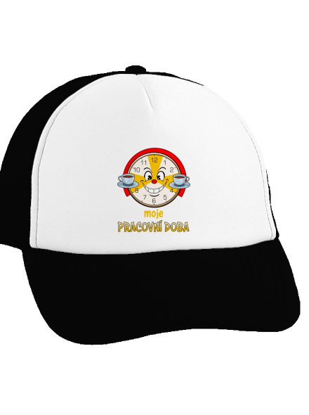 Pracovní doba kšiltovka truckerka Black cap