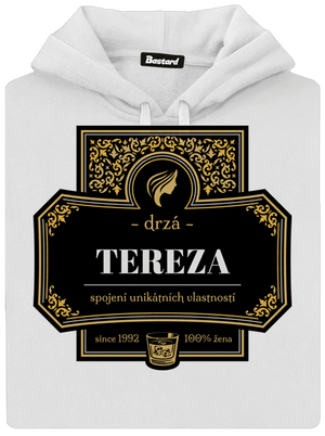 Alkoholová etiketa dámská mikina klokanka White