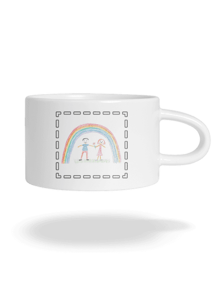 Dětské kresby - nahraj vlastní hrnek makronka White