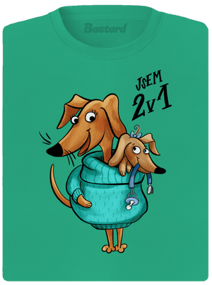 Jsem dva v jednom dámské sportovní tričko Mint Mal