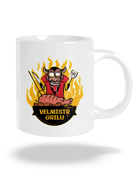 Velmistr grilu velký hrnek White