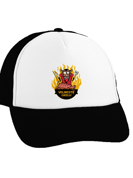 Velmistr grilu kšiltovka truckerka Black cap