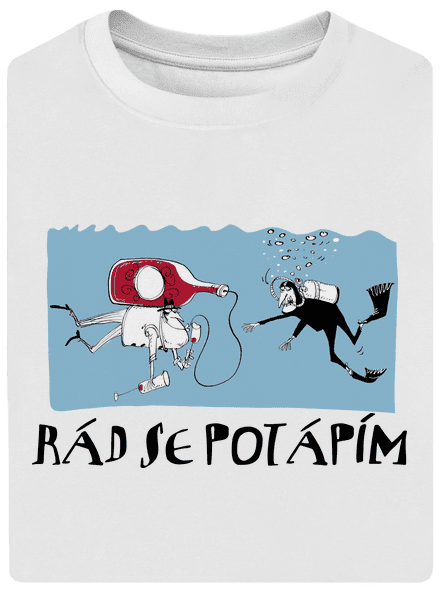 Rád se potápím unisex tričko oversized White