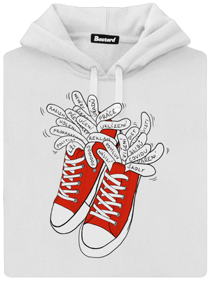 Plný kecky dámská mikina klokanka White