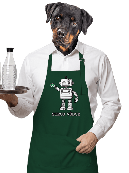 Strojvůdce zástěra Bottle Green