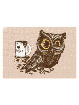 Sova na kofeinu puzzle White