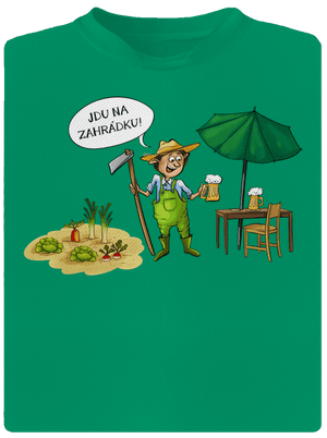 Jdu na zahrádku pánské sportovní tričko Kelly Green Mal