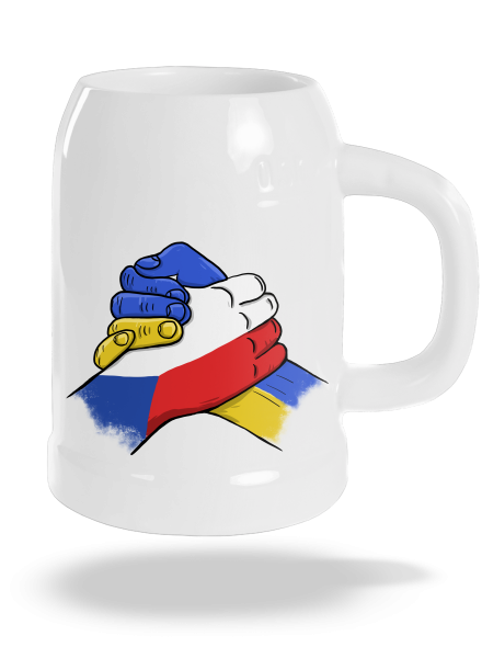 Ukrajina - Podpora půllitr White