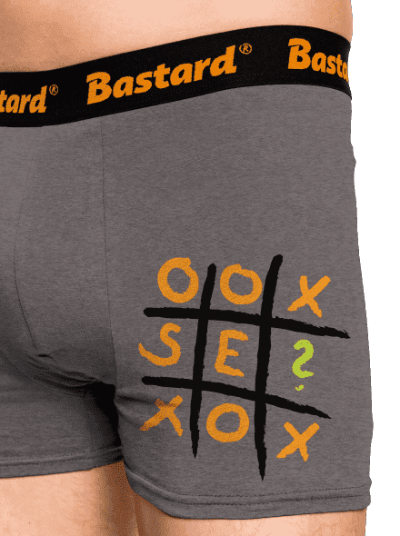 Piškvorky boxerky Gray Melange