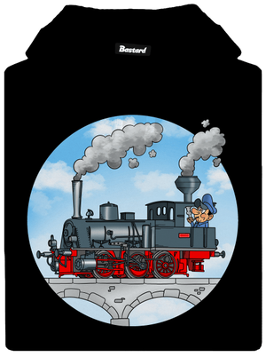 Kouř z komína pánská mikina klokanka Black