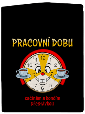 Pracovní doba pánská mikina na zip Black