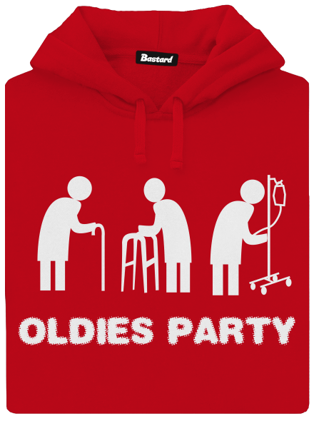 Oldies party pánská mikina klokanka Red