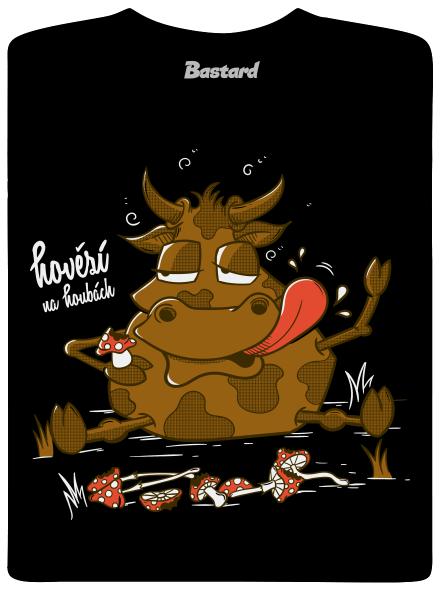 Hovězí na houbách dětské tričko Black