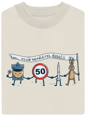 Nepřátelé řidičů unisex mikina bez kapuce Off White