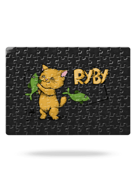 Kočičí horoskop: Ryby puzzle White