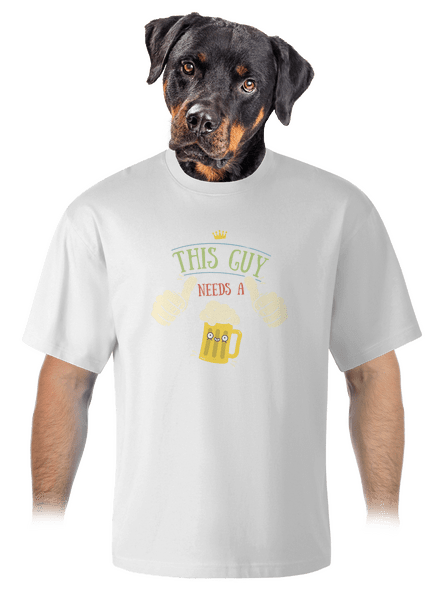 Tenhle týpek potřebuje pivo unisex tričko oversized White