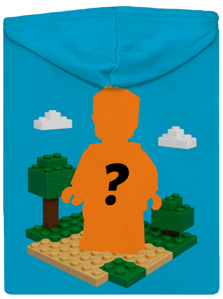 Lego postava z vlastní fotky dámská mikina na zip Blue Atol