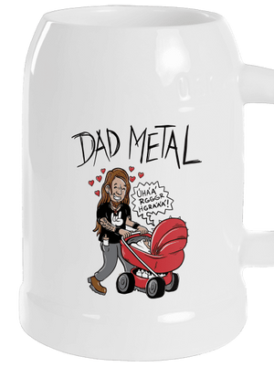 Dad metal půllitr White