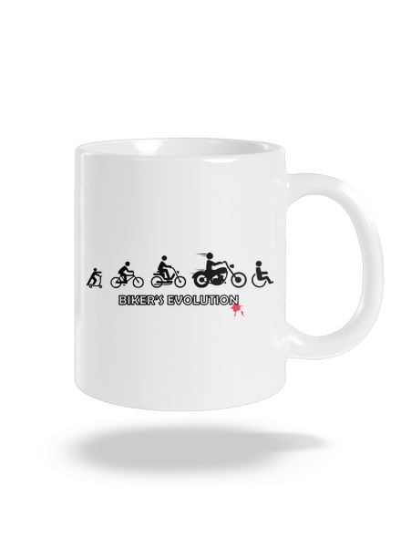 Bikers evolution klasický hrnek White