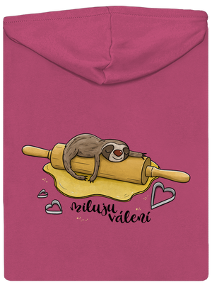 Miluju válení dámská mikina na zip Magenta