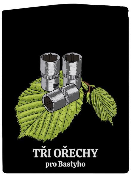 Tři ořechy pro... pánská mikina na zip Black