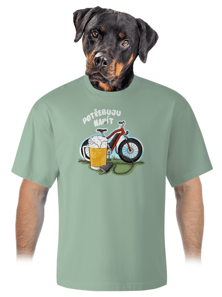 Potřebuju napít unisex tričko oversized Sage