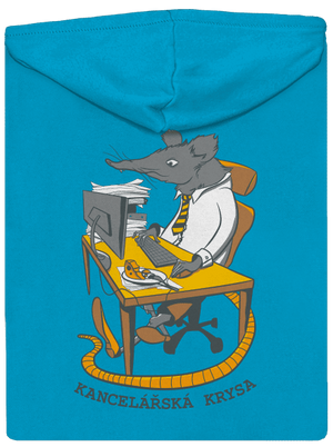 Kancelářská krysa dámská mikina na zip Blue Atol