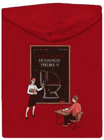 Lekce pro pány pánská mikina na zip Red