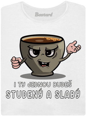 Studená káva dámské tričko s lemem White