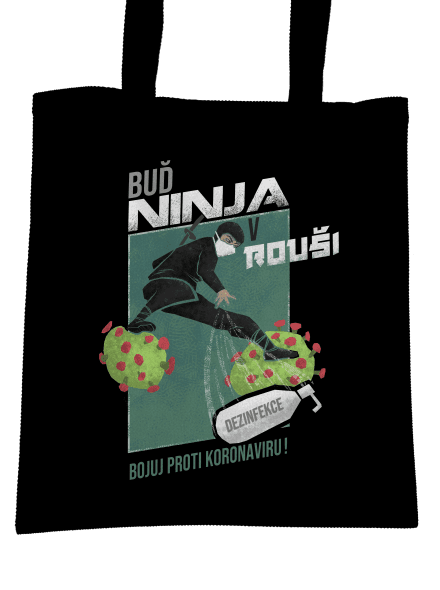 Ninja v rouši taška Black
