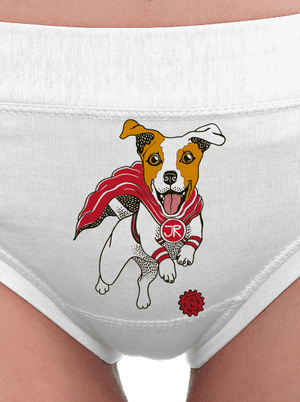 Jack Russell dámské kalhotky White