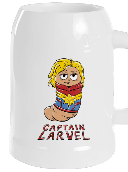 Captain Larvel půllitr White