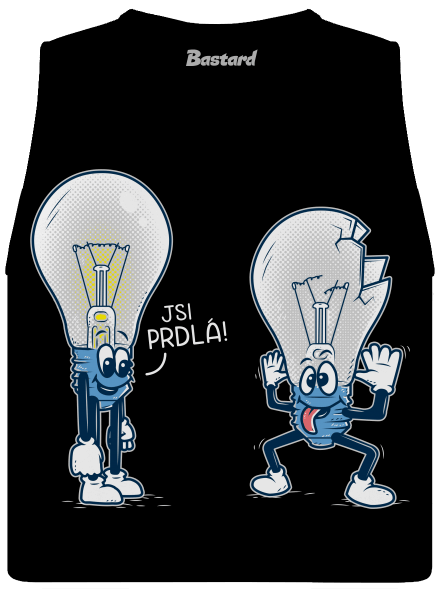 Prdlá dámské tílko volné Black