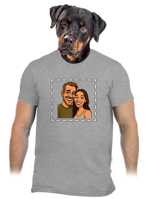 Karikatura z vlastní fotky pánské tričko Sport Grey