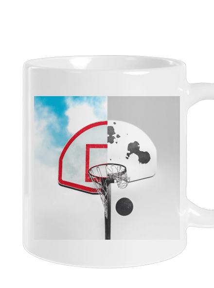 Basketbalový kontrast klasický hrnek White