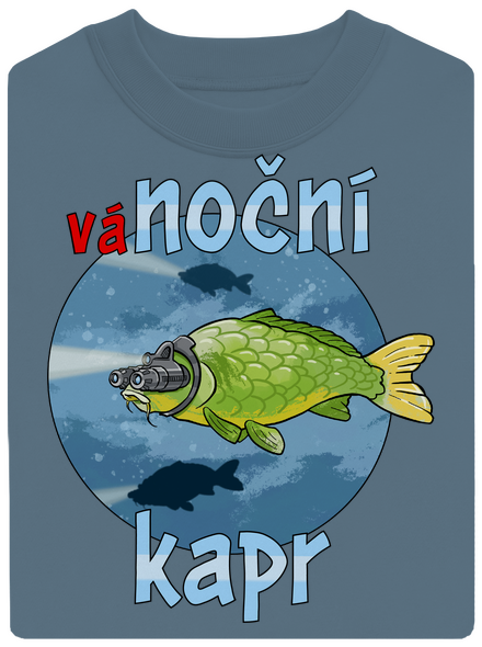 Vánoční kapr unisex mikina bez kapuce Nordic Blue
