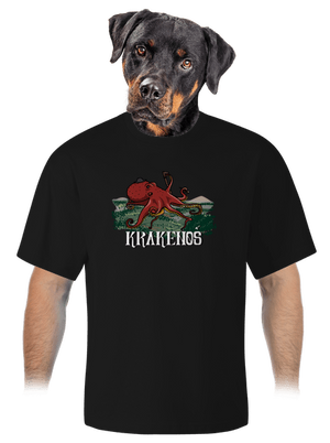 Krakenoš unisex tričko oversized Black