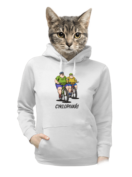 Cyklopivaři dámská mikina klokanka White